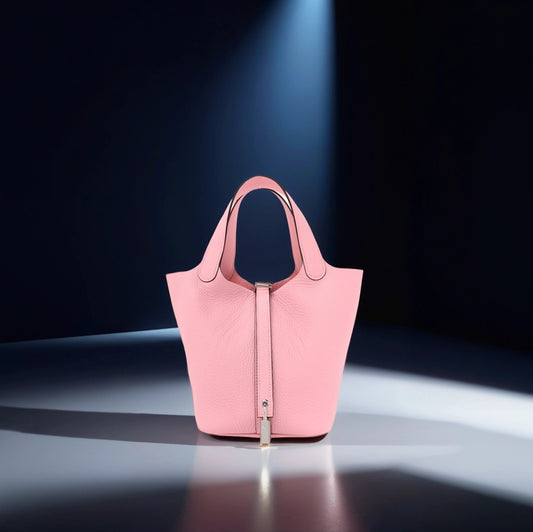 Taurillon Clemence Picotin Lock 18 PM Rose Sakura