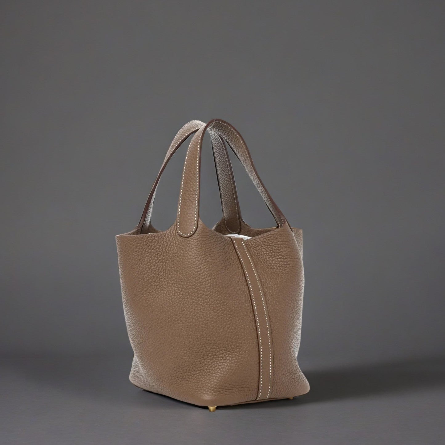 Taurillon Clemence Picotin Lock 18 PM Etoupe