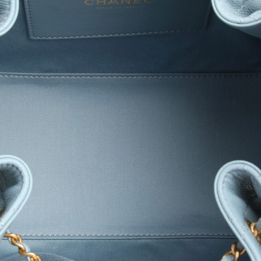 Caviar Quilted Small Chanel 25 Handbag Blue