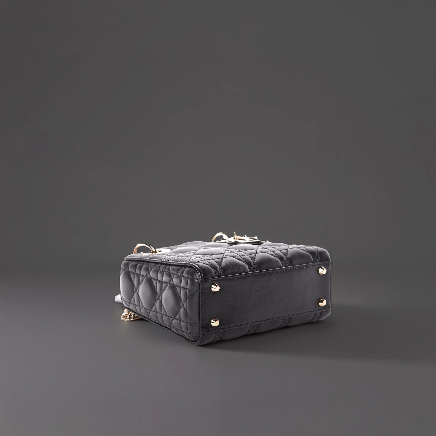 Lambskin Cannage Mini Lady Dior Black