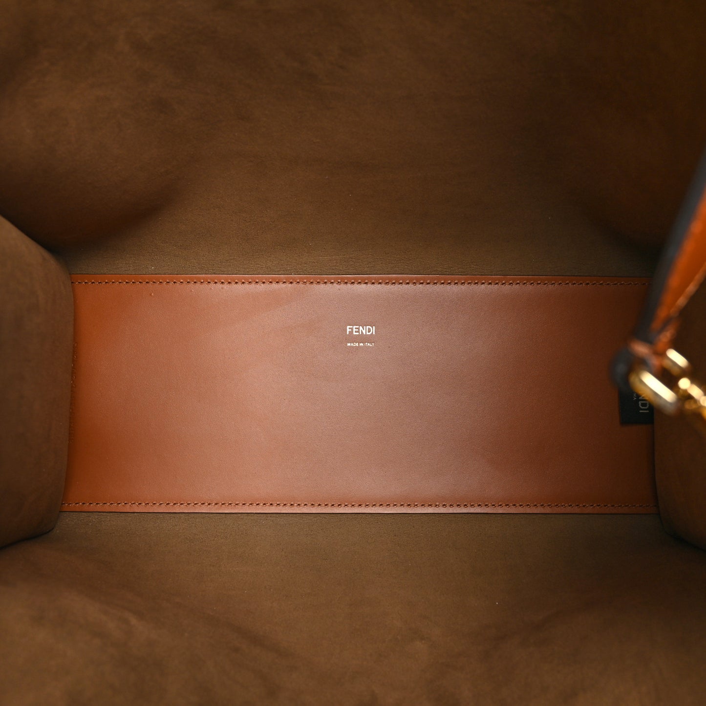Vitello King Plexiglass Medium Fendi Sunshine Shopper Tote Cuoio