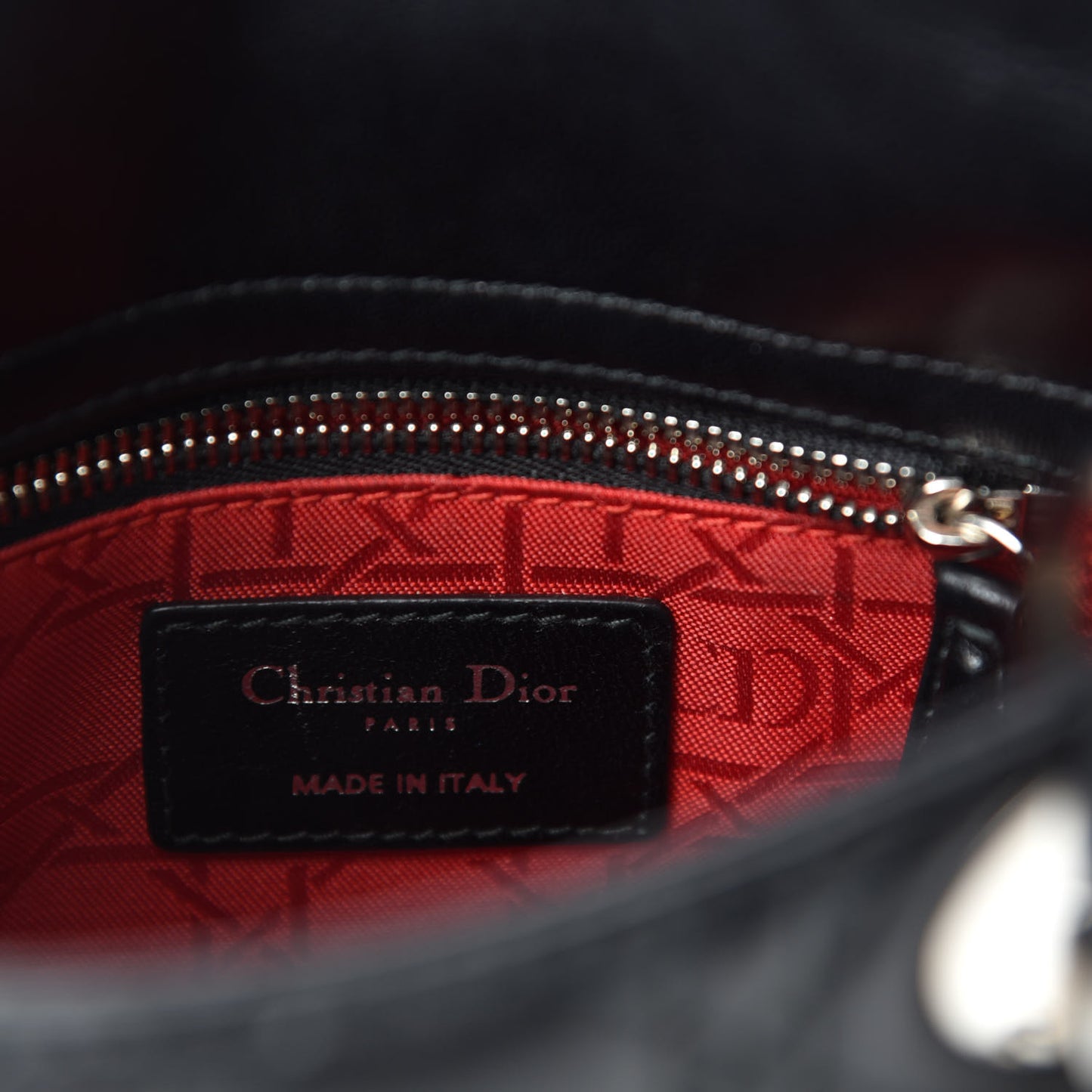 Lambskin Cannage Mini Lady Dior Black