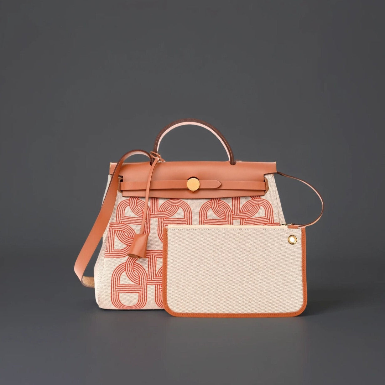 H Plume Canvas Vache Hunter Circuit 24 Herbag Zip Retourne 31 Orange Mecano Ecru Beige Naturel