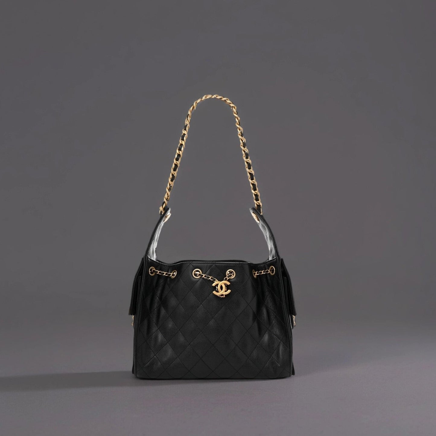 Caviar Quilted Small Chanel 25 Handbag Black