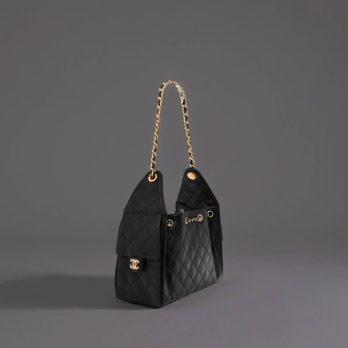 Caviar Quilted Small Chanel 25 Handbag Black