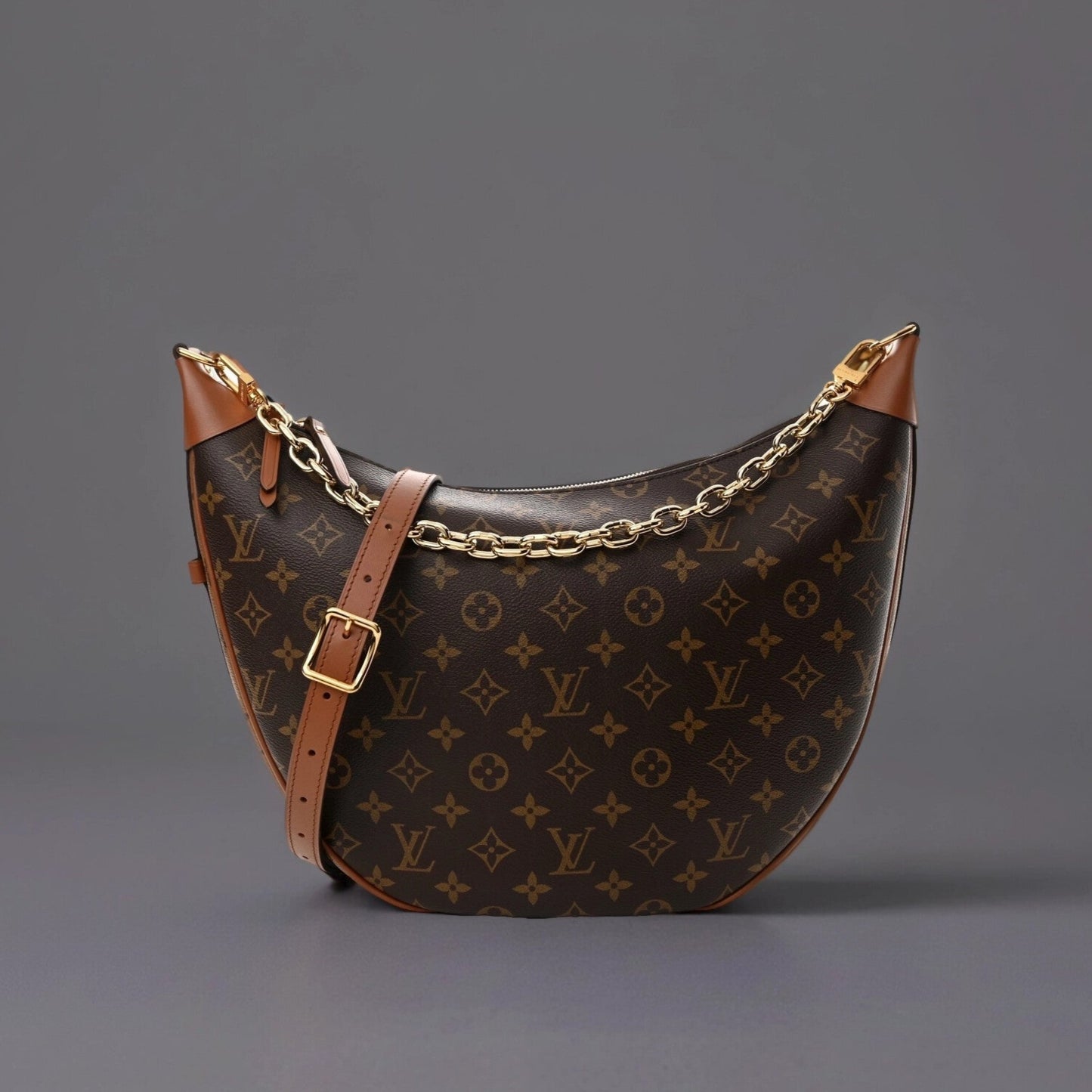 Reverse Monogram Loop Hobo