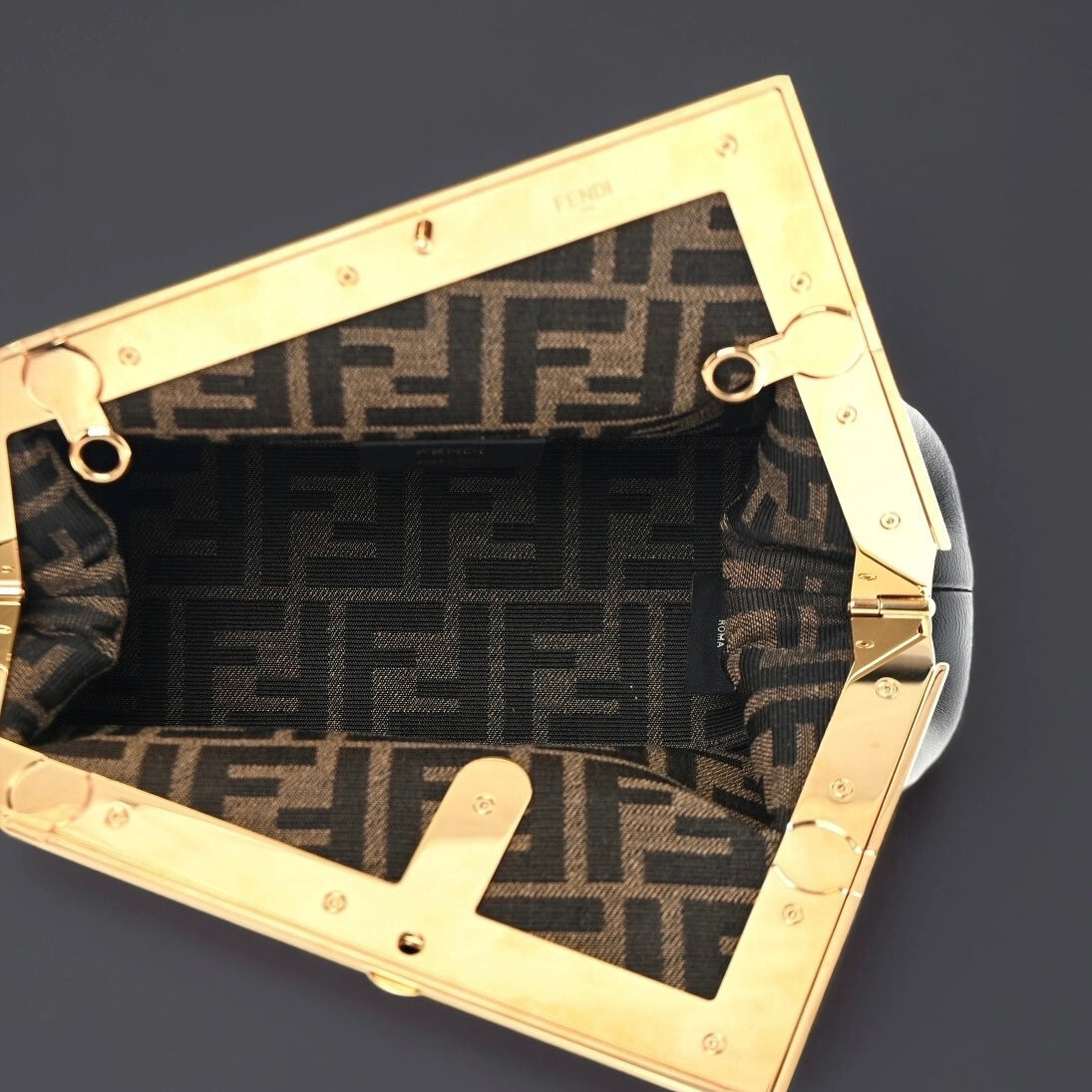 Shiny Nappa Small Fendi First Black