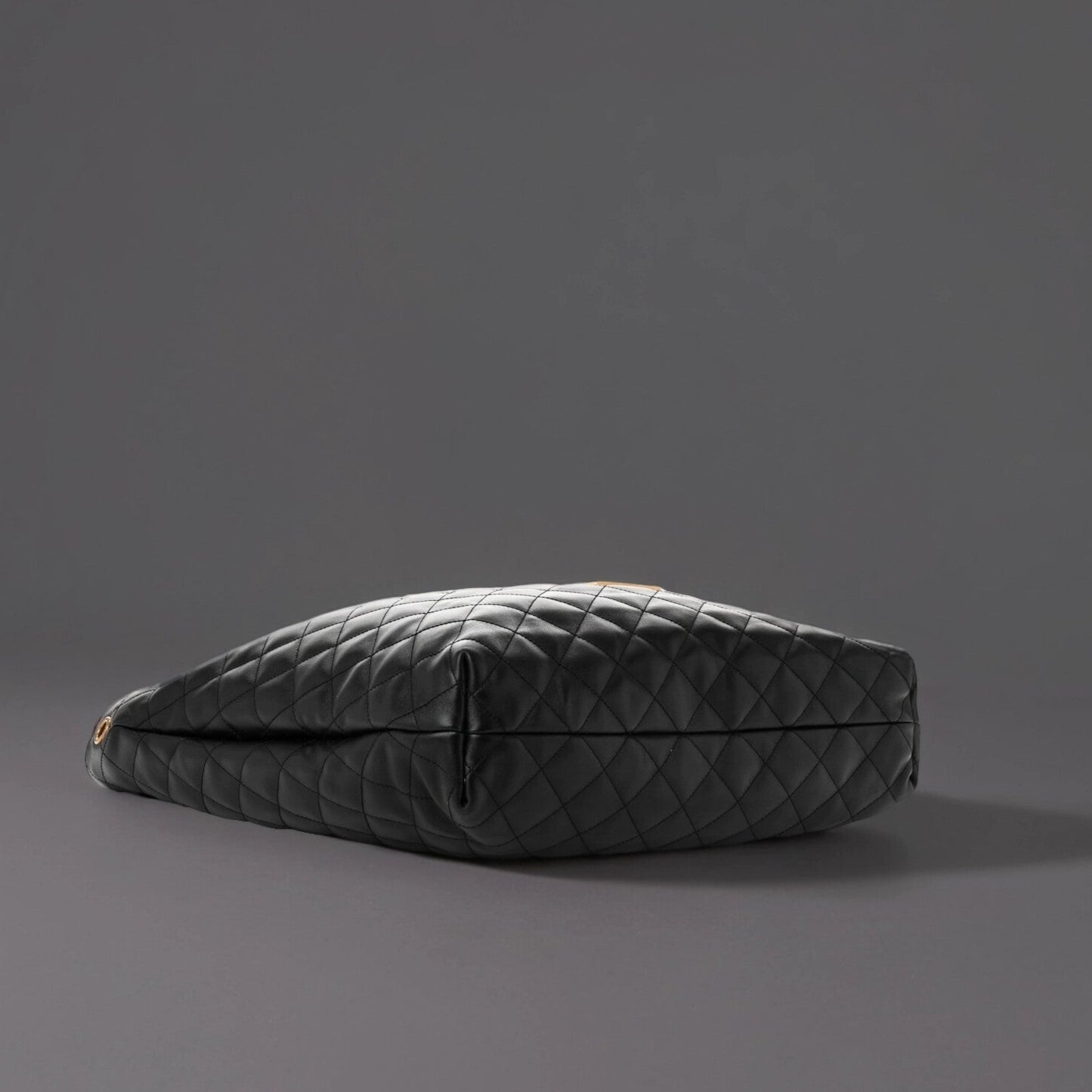 Lambskin Quilted Maxi Icare Shopping Tote Black