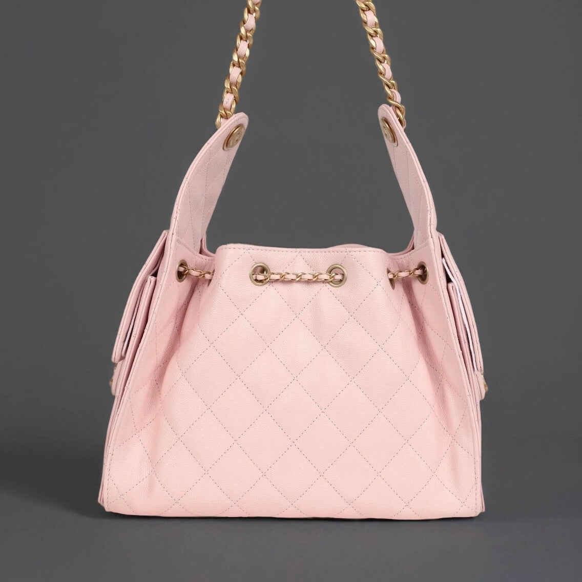 Caviar Quilted Small Chanel 25 Handbag Light Pink