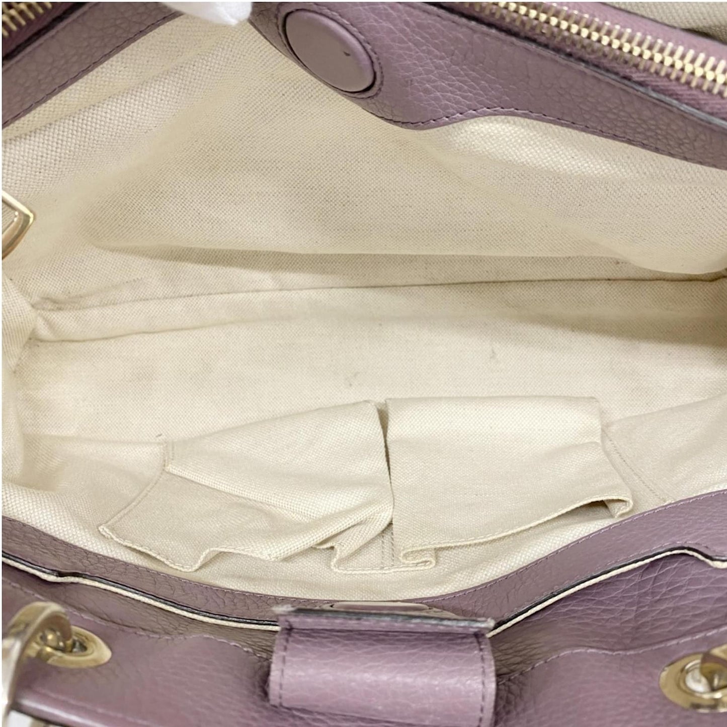 Pebbled Calfskin Medium Bamboo Shopper Tote Nude