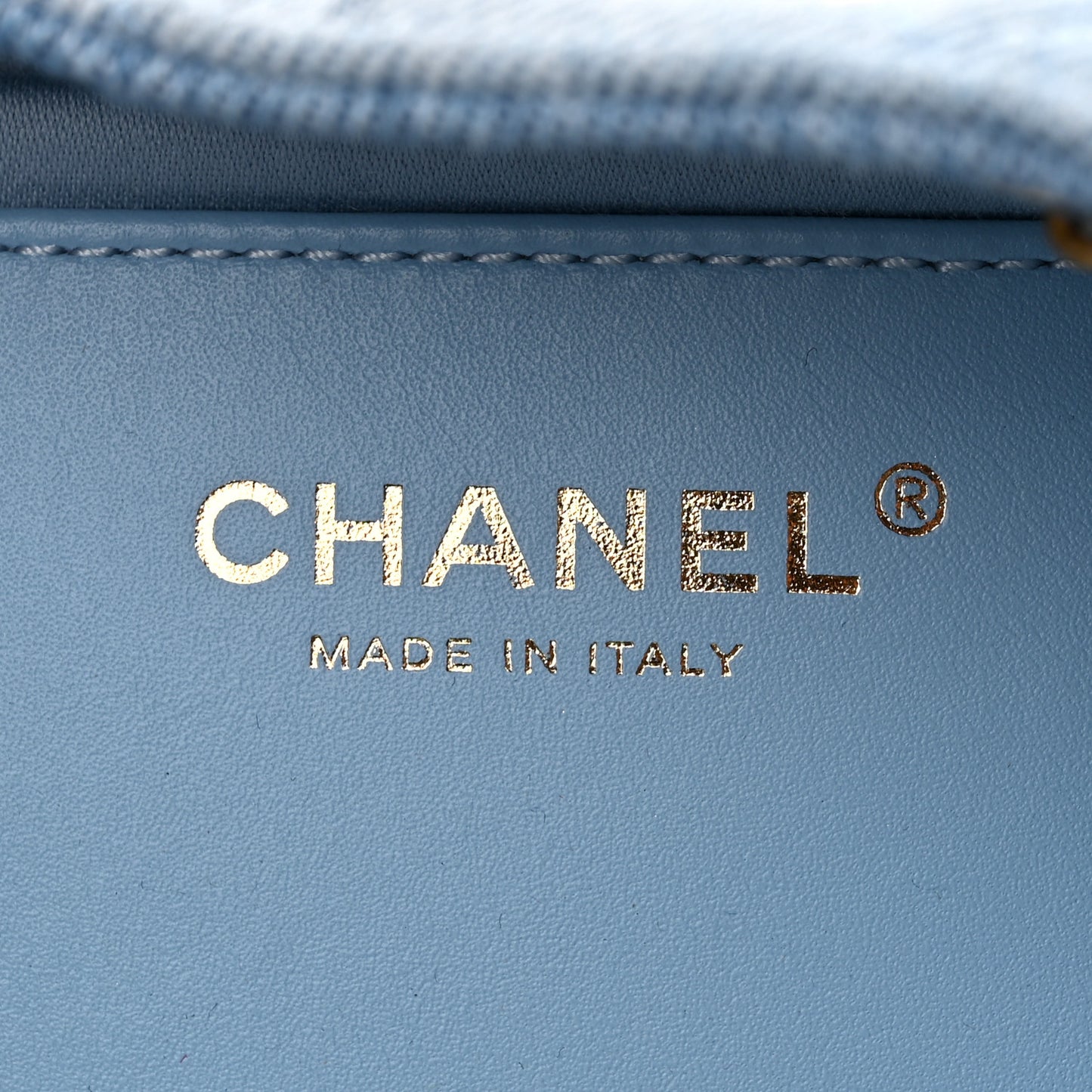 Denim Quilted Small Chanel 25 Handbag Blue