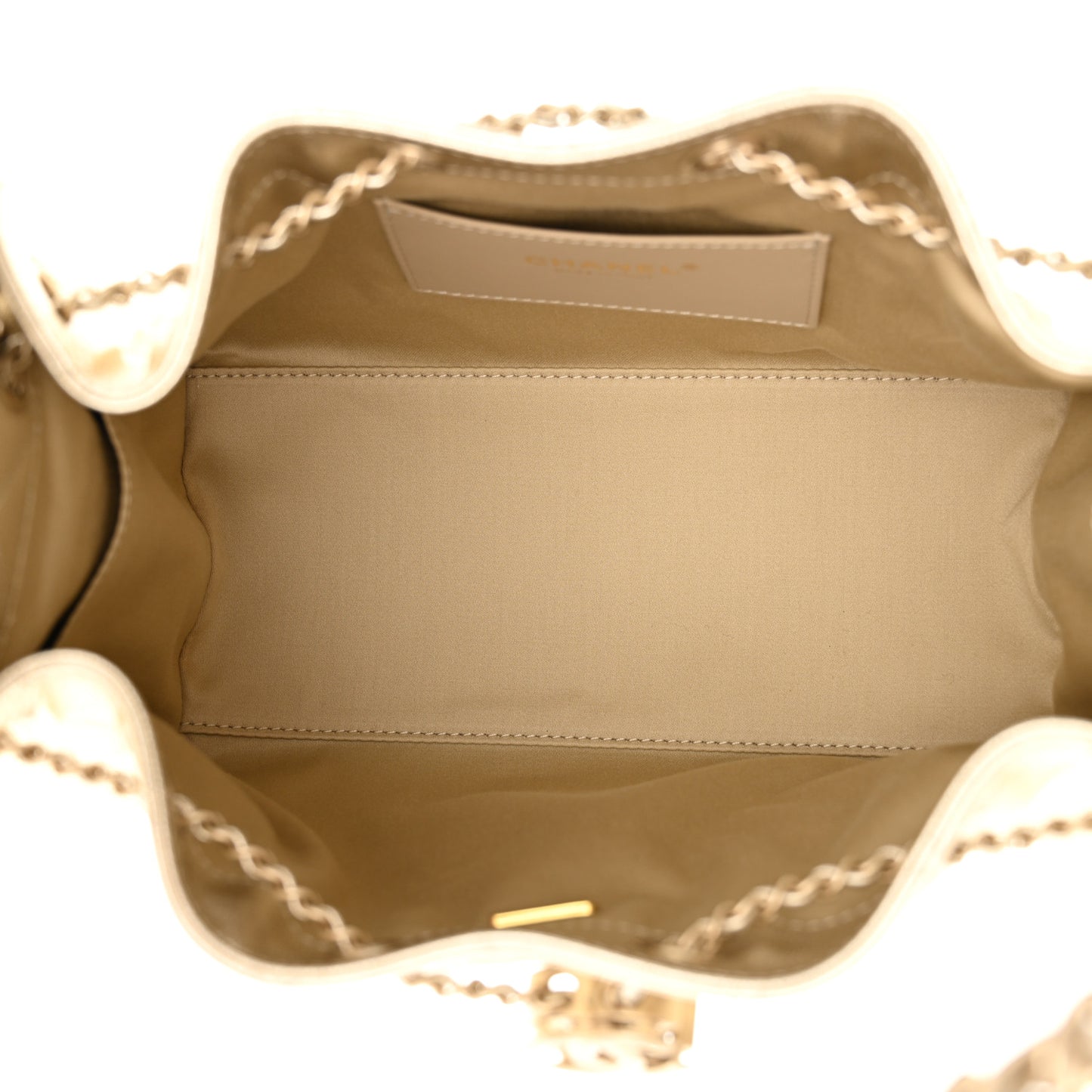 Metallic Caviar Quilted Small Chanel 25 Handbag Gold