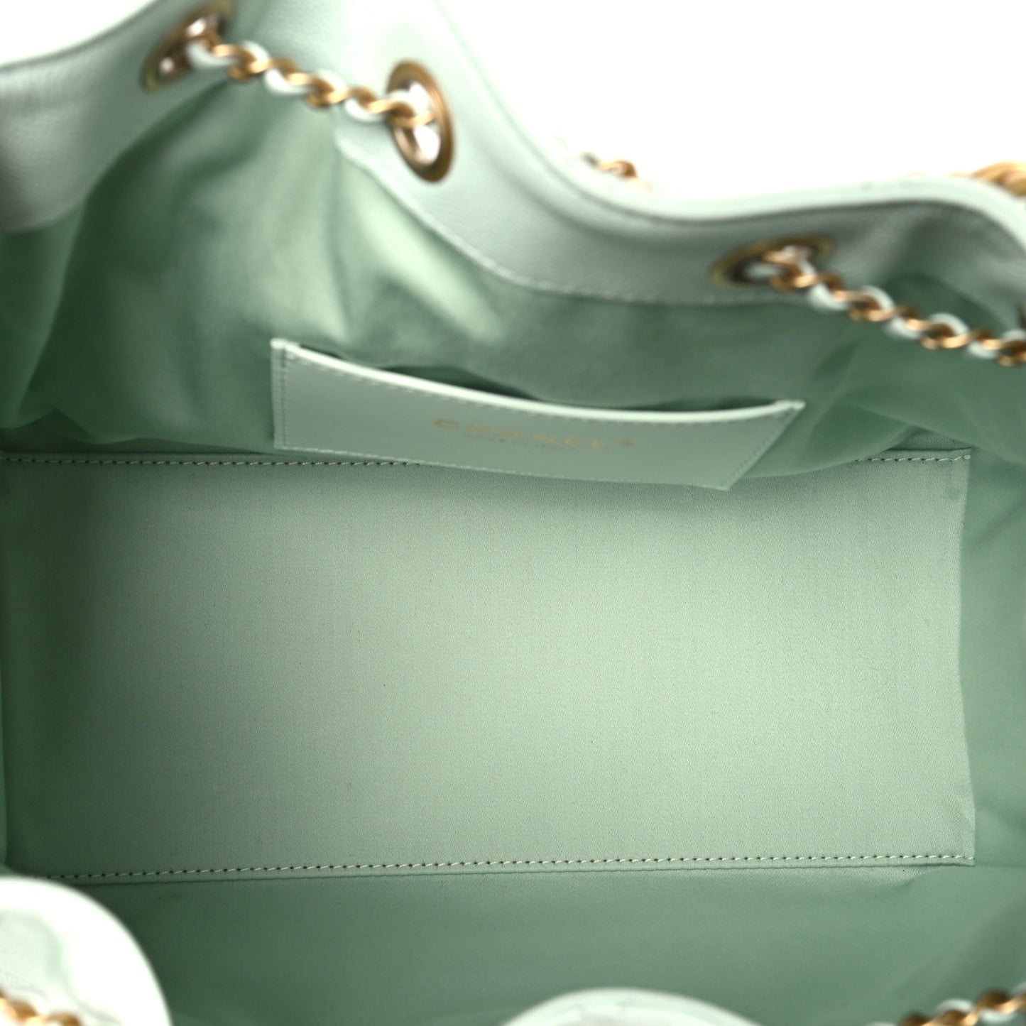 Caviar Quilted Small Chanel 25 Handbag Light Green