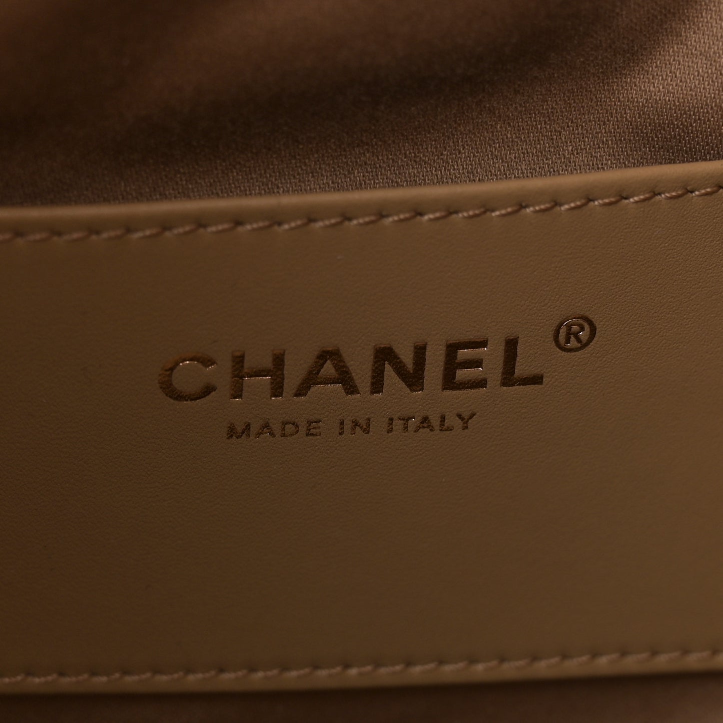 Metallic Caviar Quilted Small Chanel 25 Handbag Bronze