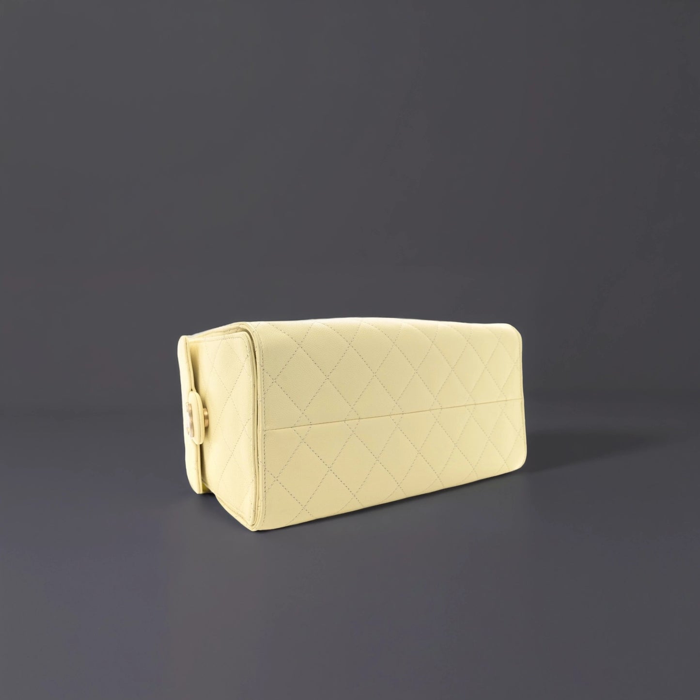 Caviar Quilted Medium Chanel 25 Handbag Light Yellow