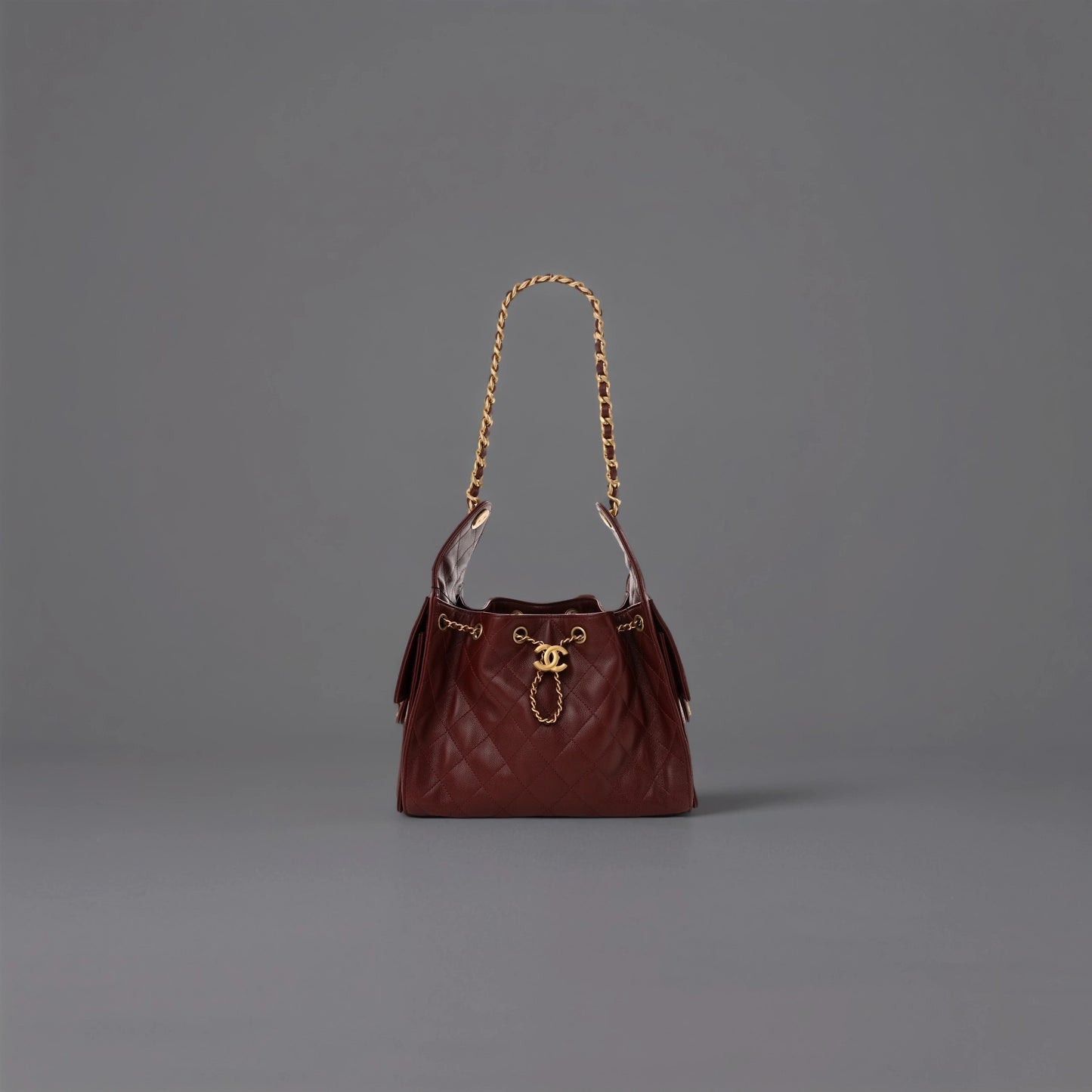 Washed Denim Quilted Small Chanel 25 Handbag Black