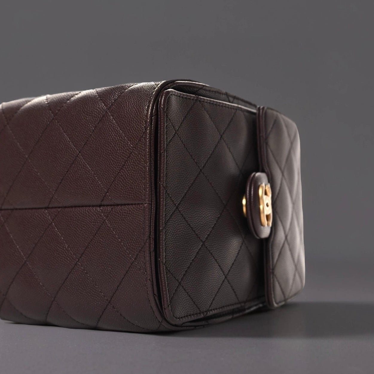 Caviar Quilted Small Chanel 25 Handbag Dark Brown