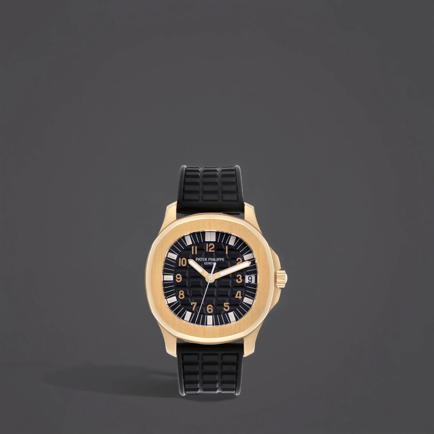 Patek Philippe Aquanaut Yellow Gold Black Dial Watch
