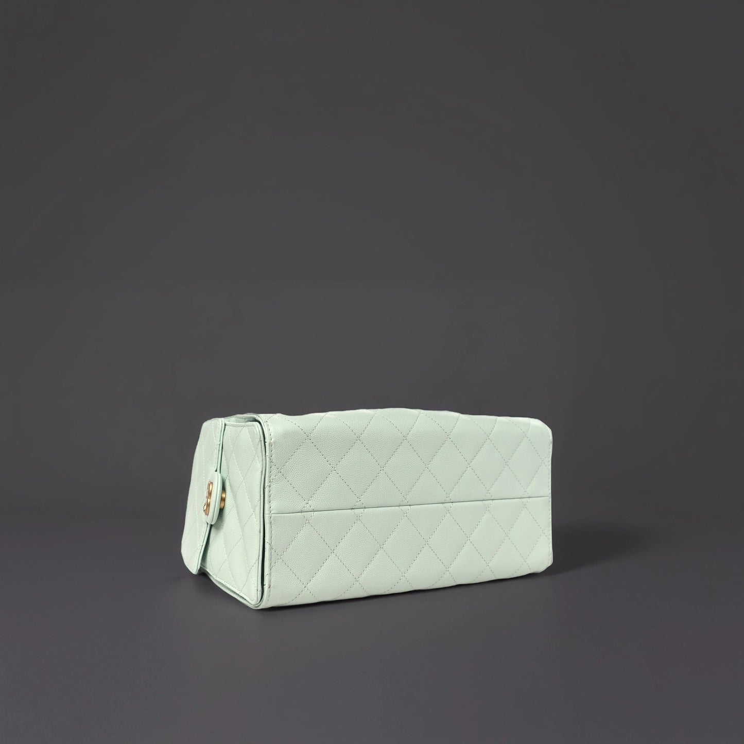 Caviar Quilted Small Chanel 25 Handbag Light Green