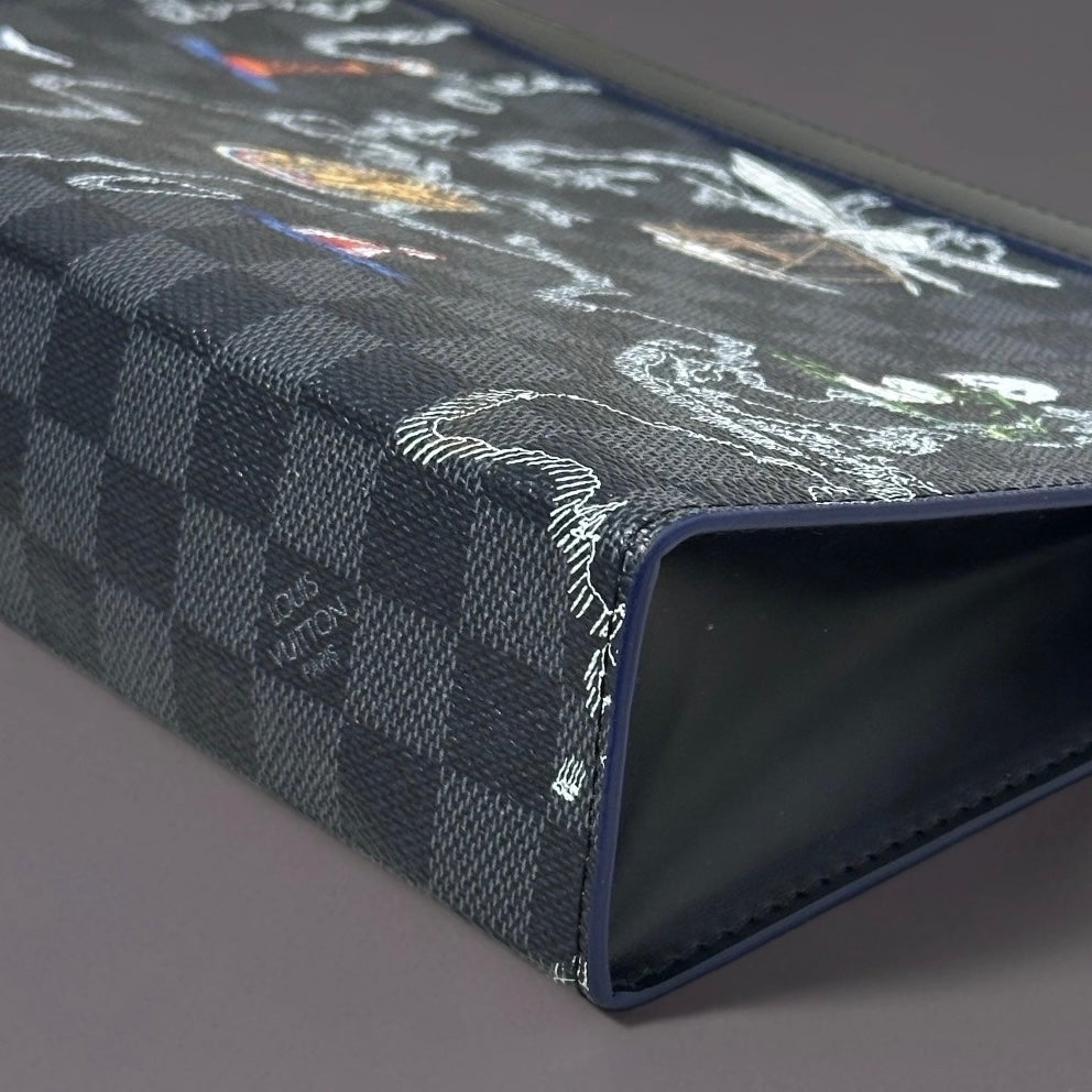 Pochette Voyage Limited Edition Renaissance Map Damier Graphite MM
