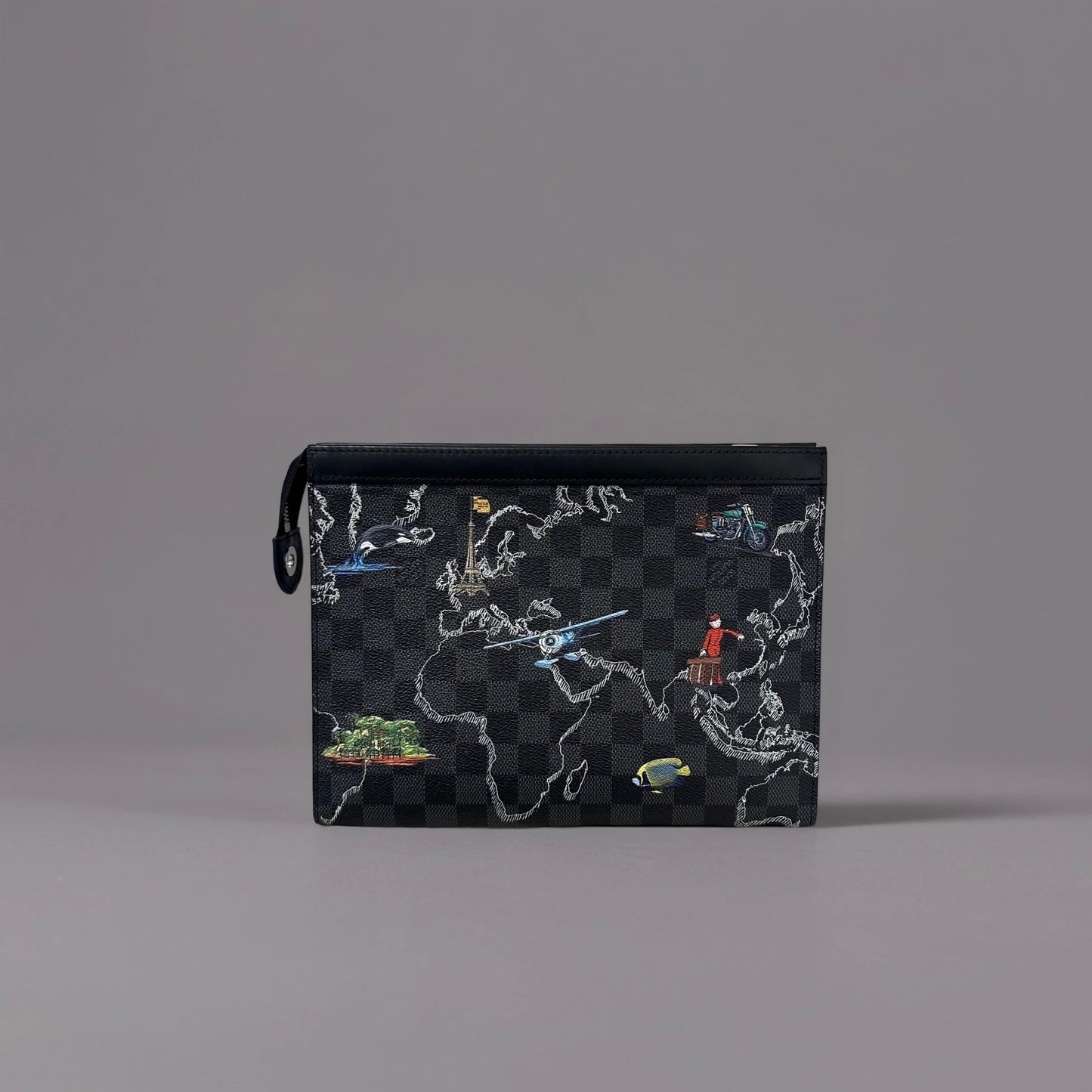 Pochette Voyage Limited Edition Renaissance Map Damier Graphite MM