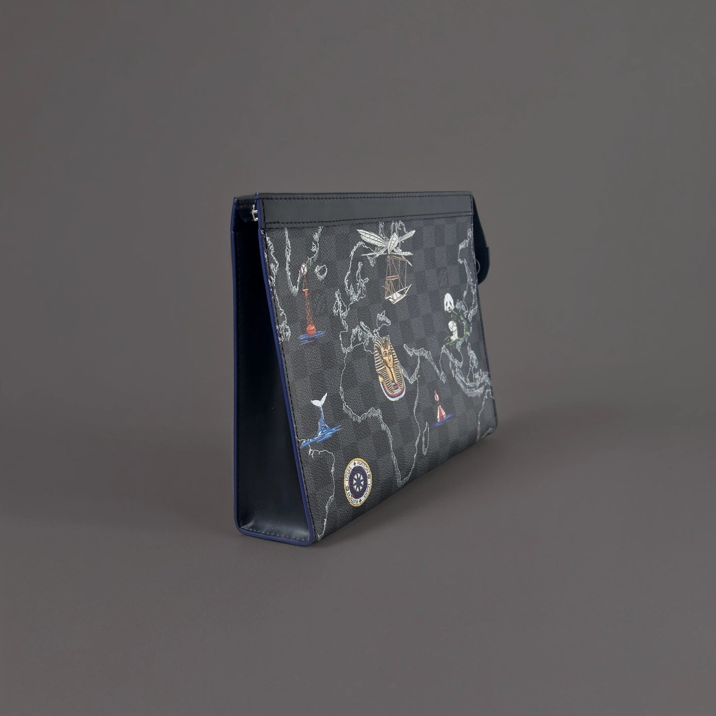 Pochette Voyage Limited Edition Renaissance Map Damier Graphite MM
