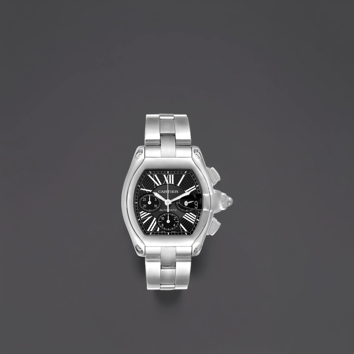 Cartier Roadster XL Chronograph Steel Automatic Mens Watch