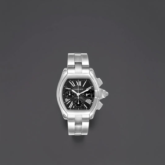 Cartier Roadster XL Chronograph Steel Automatic Mens Watch
