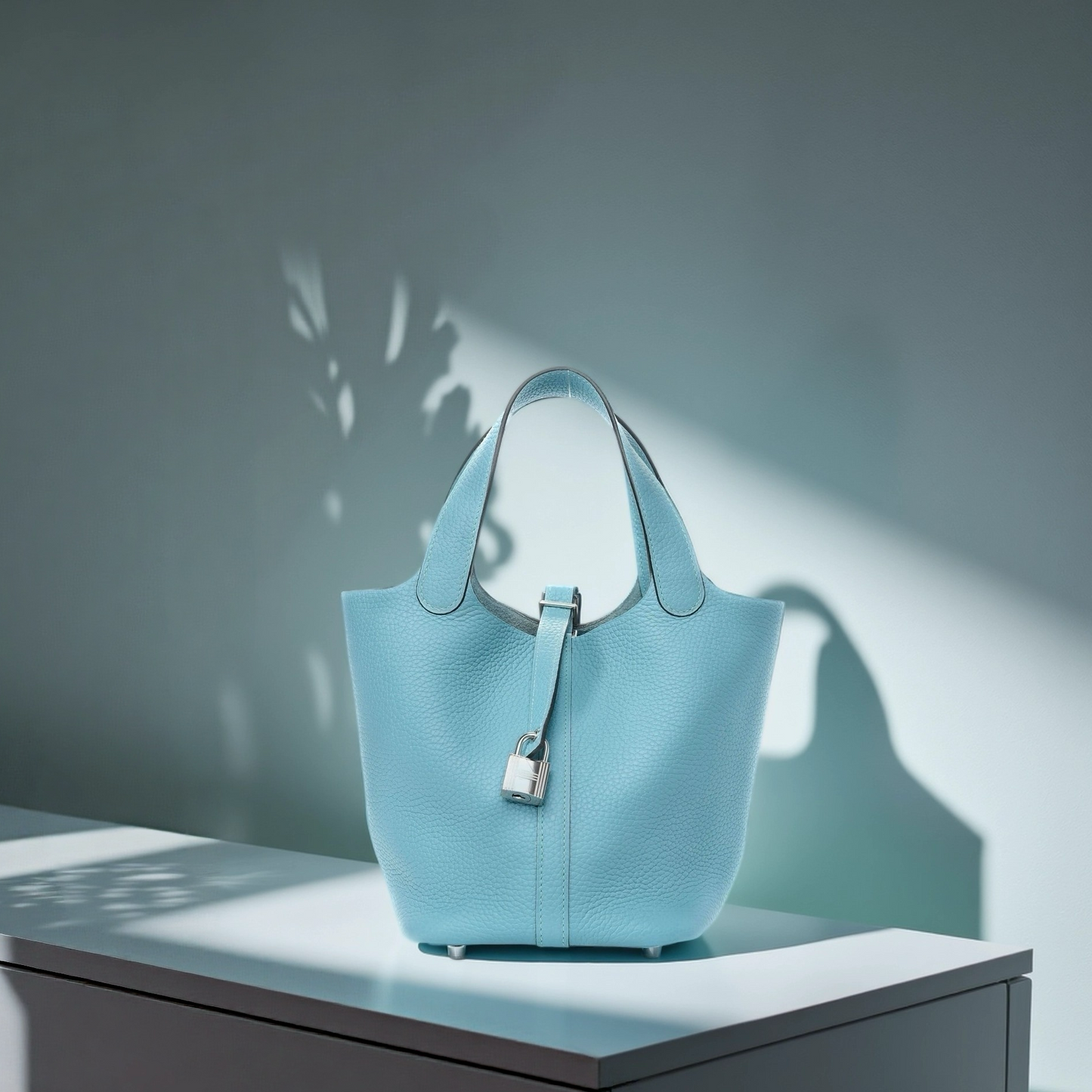 Taurillon Clemence Picotin Lock 18 PM Bleu Atoll