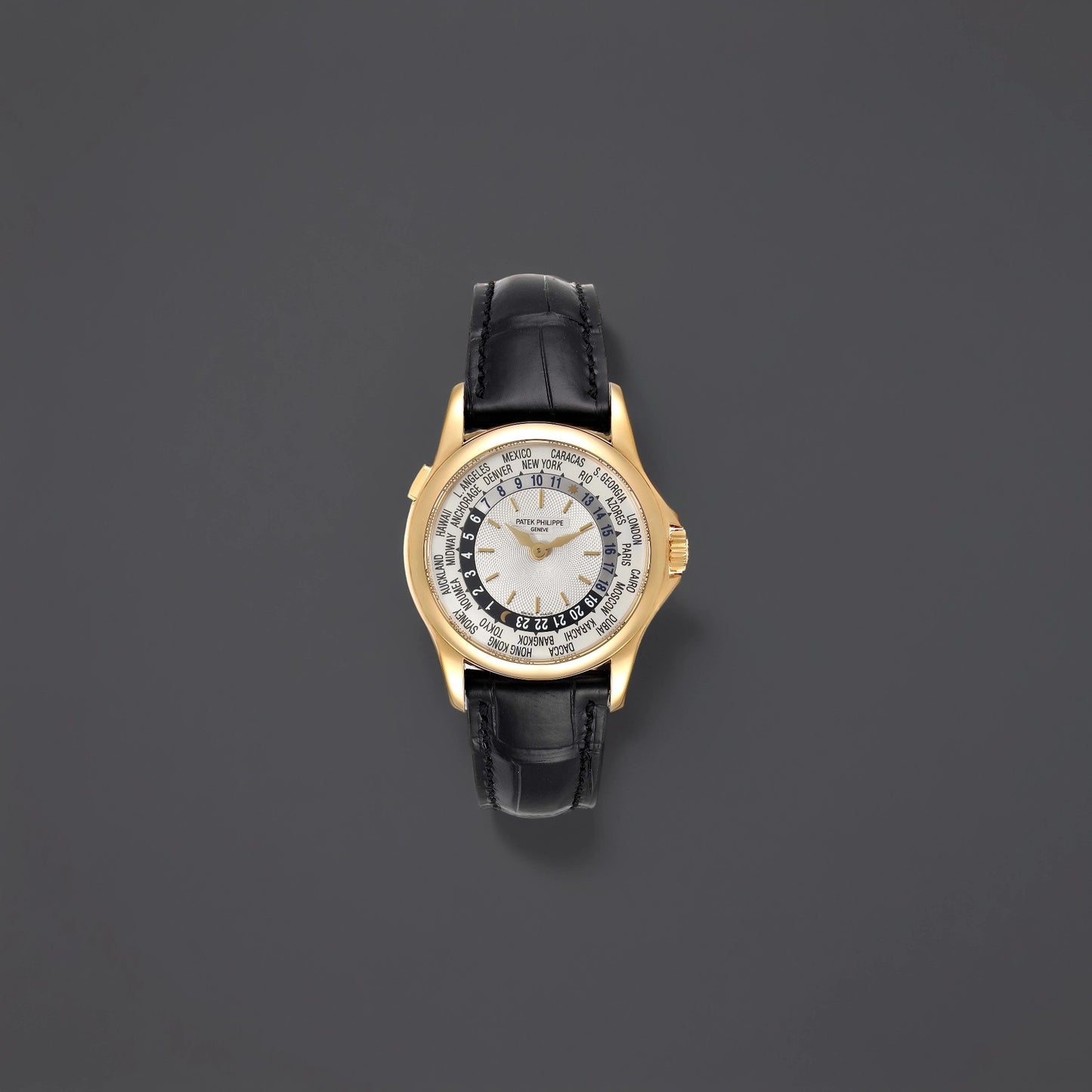 Patek Philippe World Time Complications Yellow Gold Mens Watch