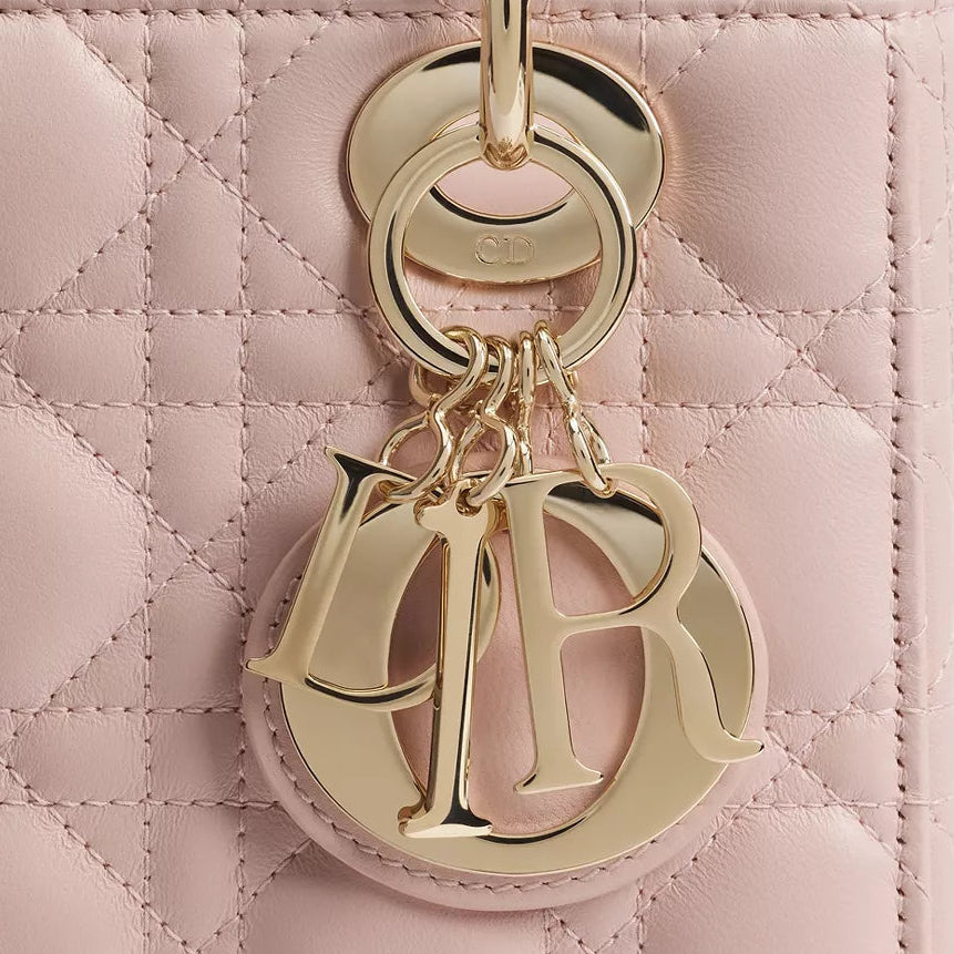 Lambskin Cannage Small My ABCDior Lady Dior Powder Pink
