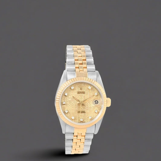 Rolex Datejust 36 Steel Yellow Gold Diamond Watch