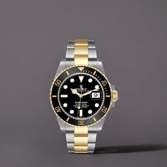 Rolex Submariner 41 Steel Yellow Gold Black Dial Mens