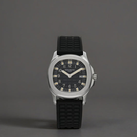 Stainless Steel Rubber 28mm Aquanaut Quartz Watch Black