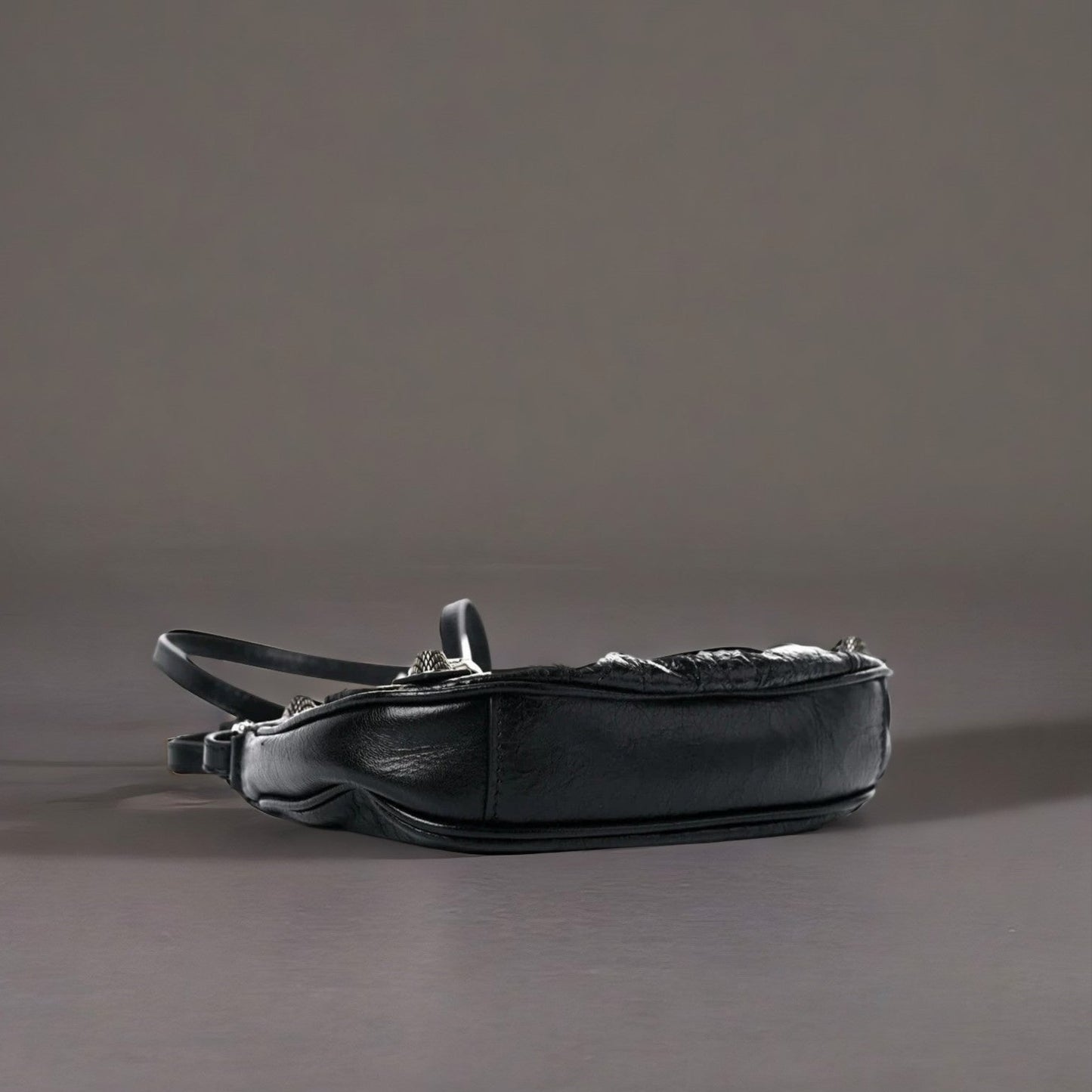 Agneau Arena Le Cagole Mini Purse With Chain Black