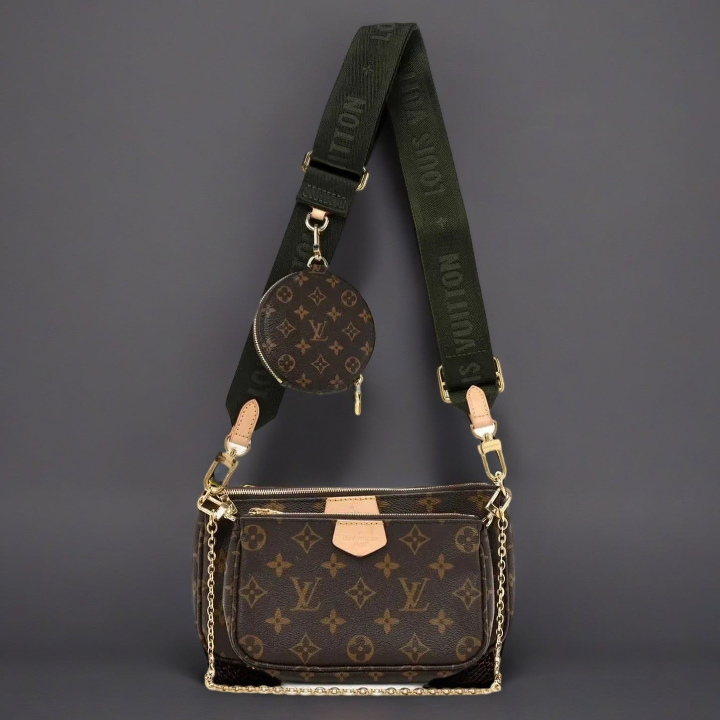 Monogram Multi Pochette Accessories Kaki