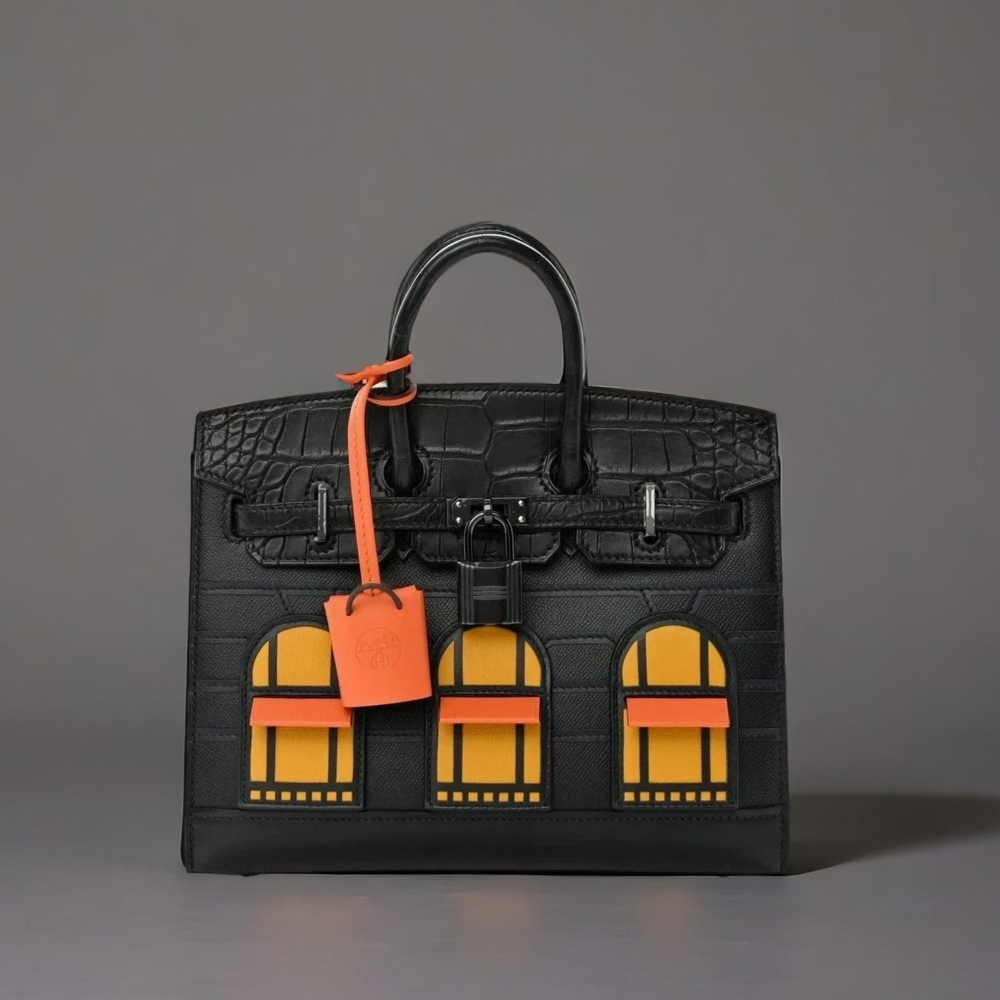 Madame Calfskin Matte Alligator Swift Faubourg Midnight Birkin Sellier 20 Black