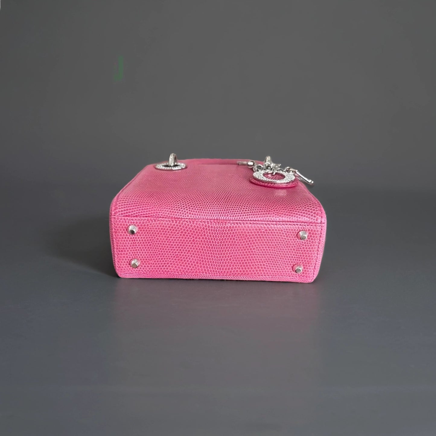 Lizard Swarovski Crystal Mini Lady Dior Pink