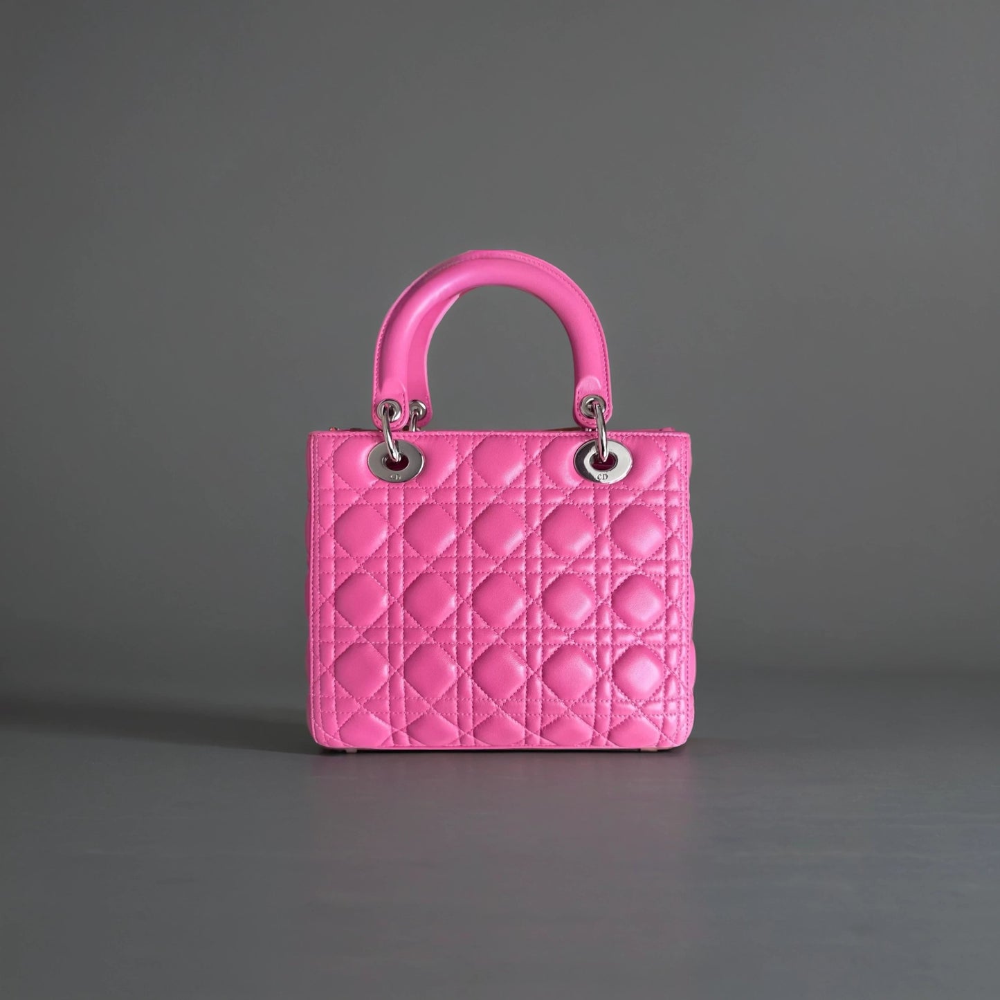 Lambskin Cannage Medium Lady Dior Pink