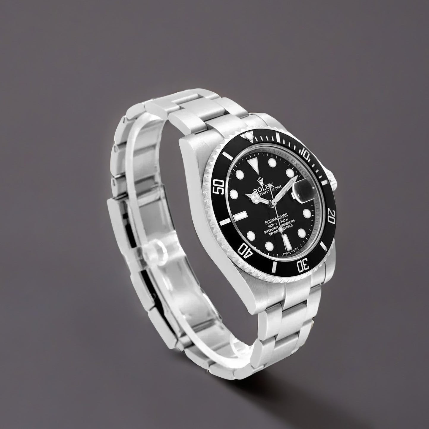 Rolex Submariner Date Black Dial Steel Mens Watch