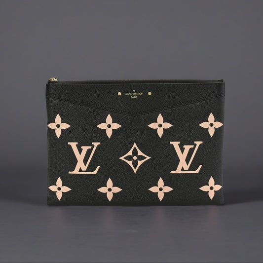 Empreinte Monogram Giant Daily Pouch Black Beige
