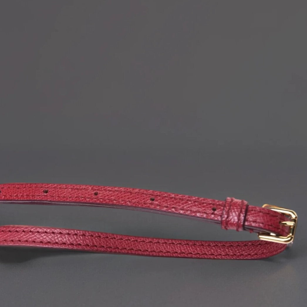 DOLCE & GABBANA Dauphine Micro Miss Sicily Satchel Dark Red