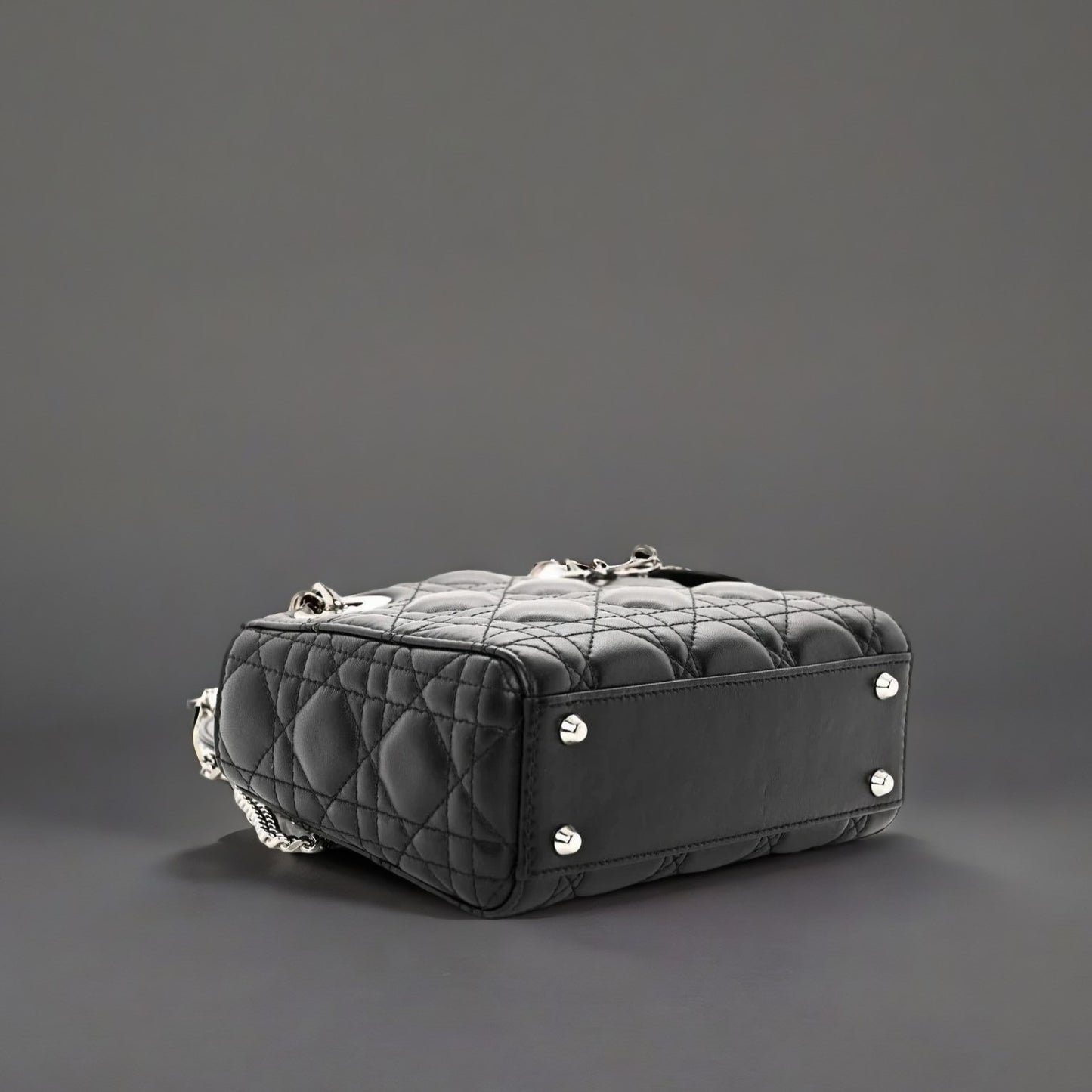 Lambskin Cannage Mini Lady Dior Black