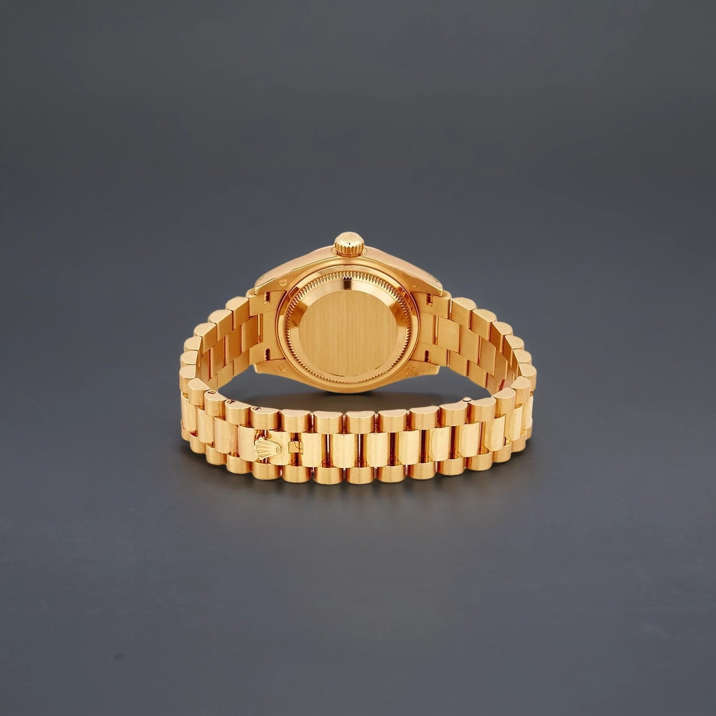 Rolex Lady Datejust 31 Yellow Gold Silver Diamond IX Dial & Fluted Bezel