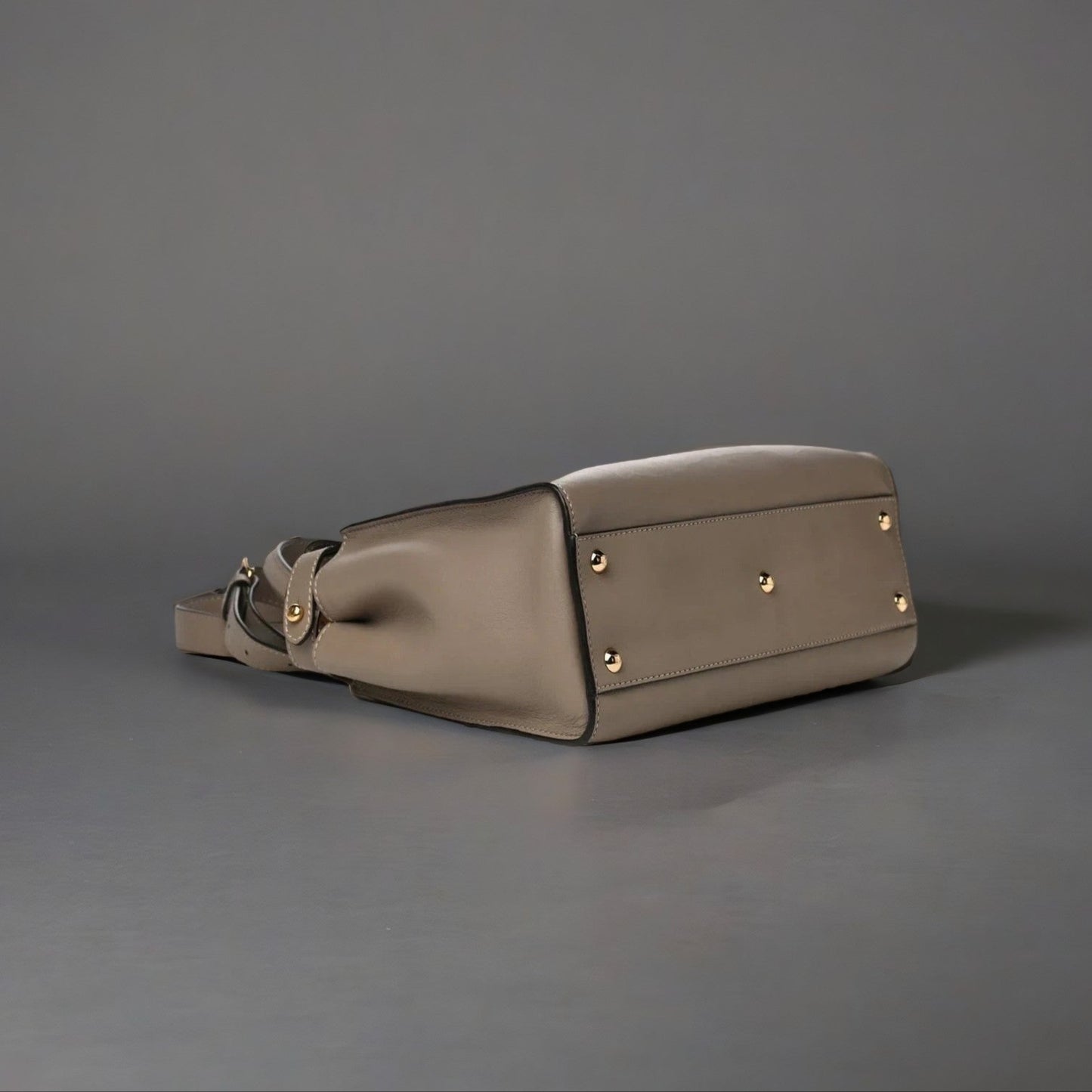 Silk Calfskin Plexi Tortoise Medium Peekaboo Iconic Satchel Dove