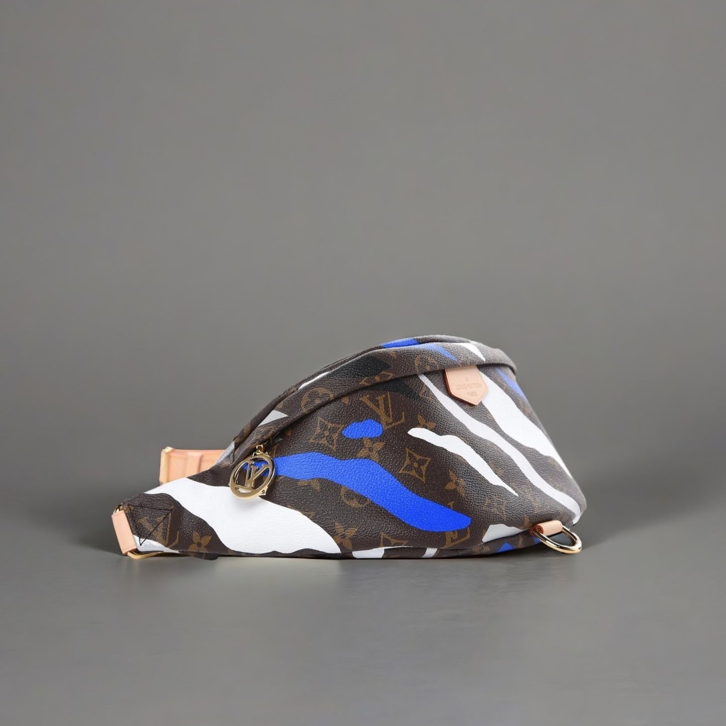 X LOL Monogram Bumbag Blue Silver