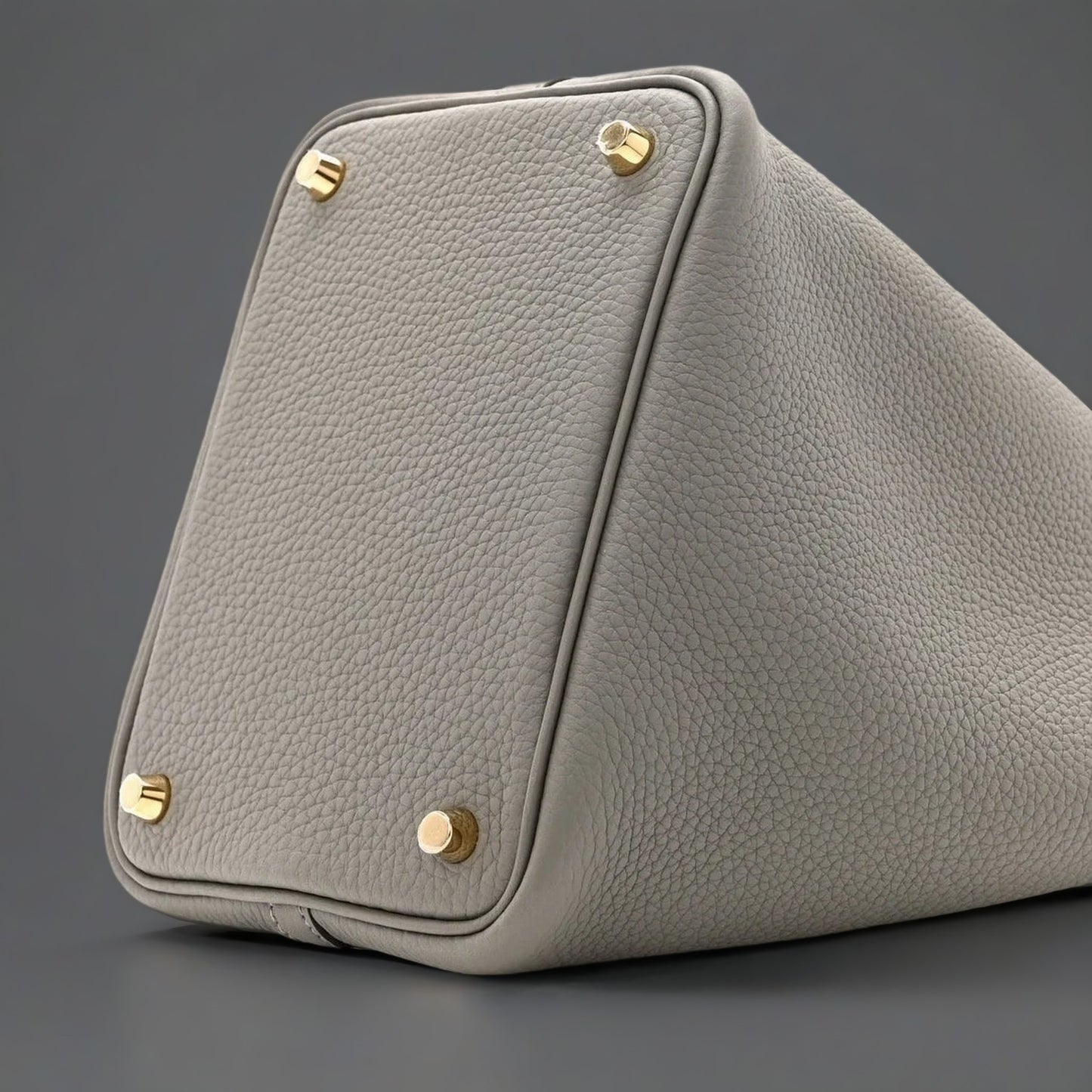 Taurillon Clemence Picotin Lock 18 PM Gris Meyer