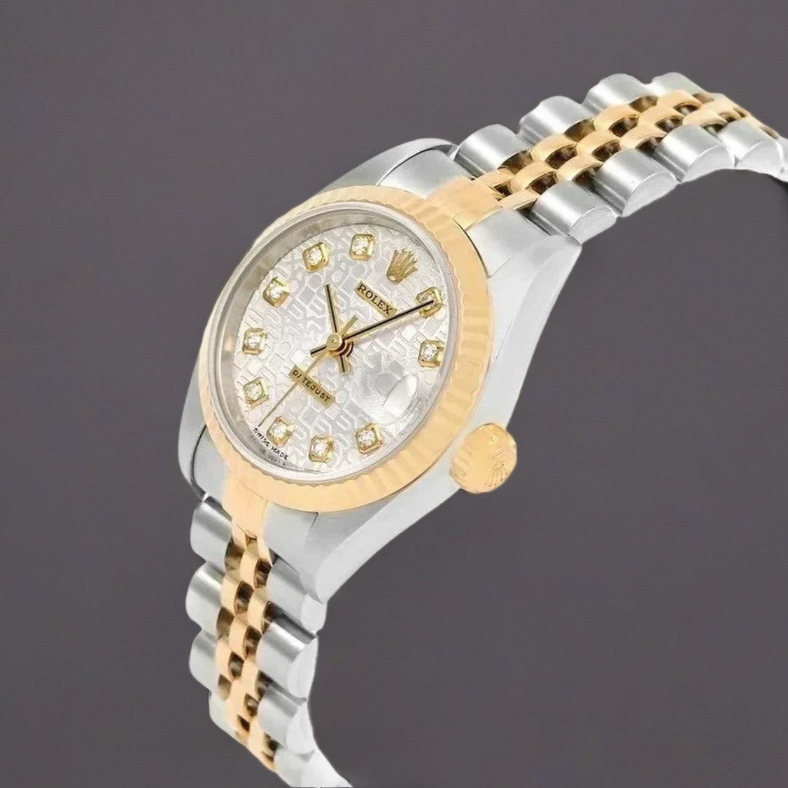 Rolex Datejust 26 Steel Yellow Gold Diamond Dial  Watch