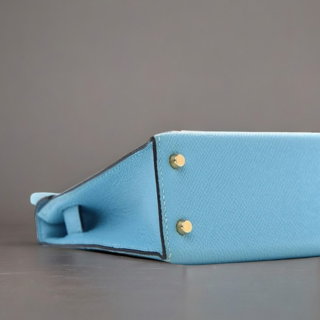 Epsom Mini Kelly Sellier 20 Bleu Du Nord