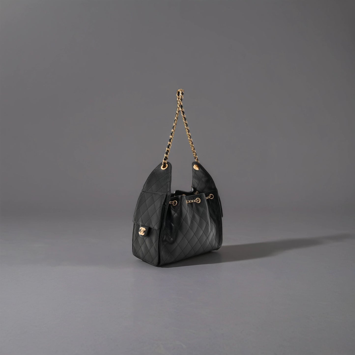 Caviar Quilted Small Chanel 25 Handbag Black